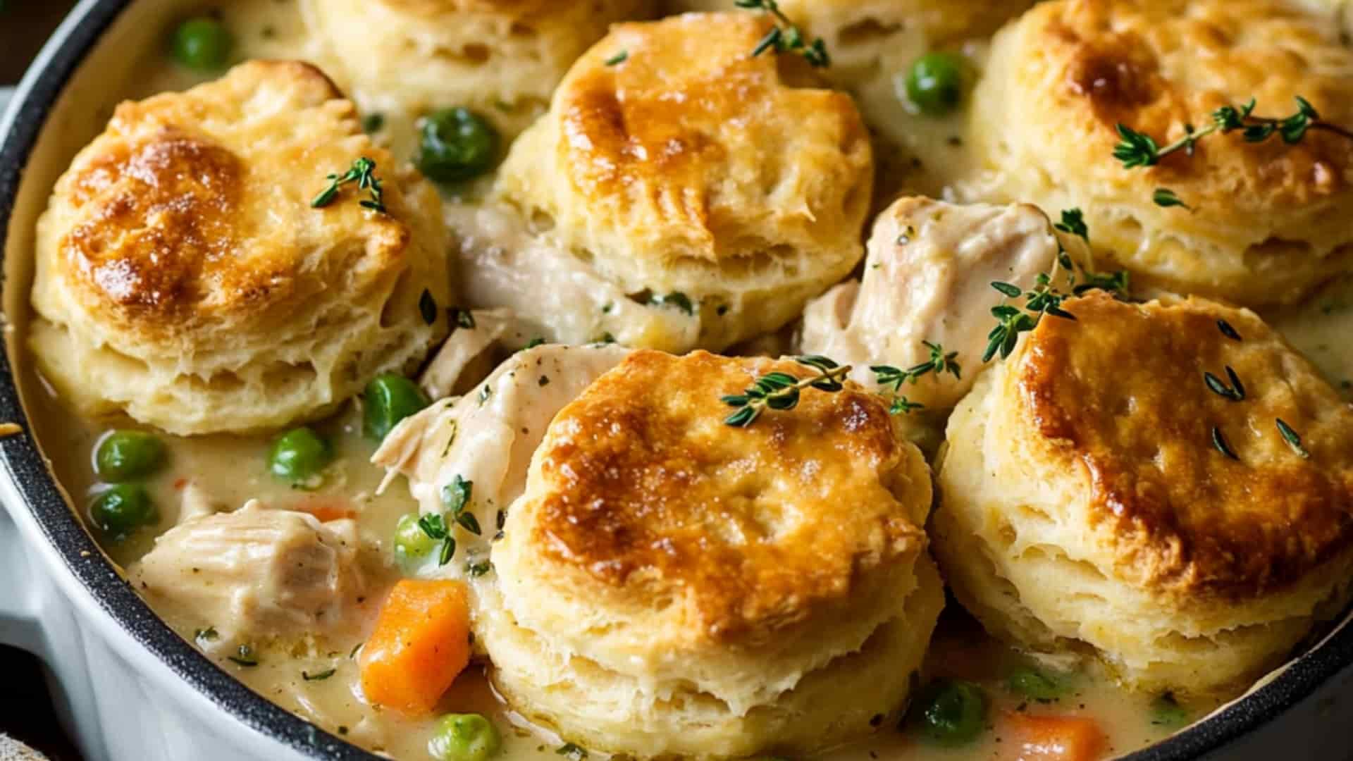 Easy Comfort Food: Ultimate Chicken Pot Pie with Biscuits